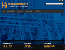 Tablet Screenshot of mckendreesplumbing.com